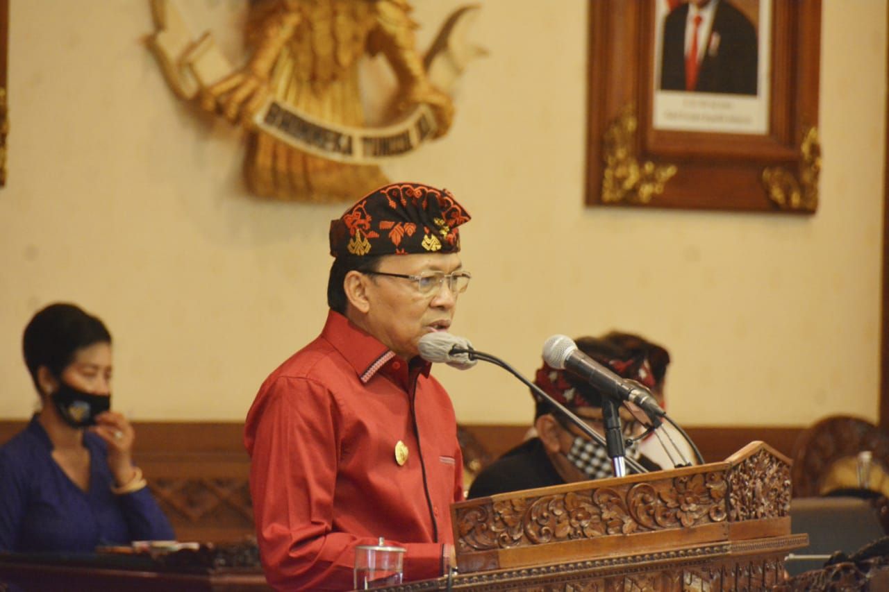 podiumnews.com- Gubernur Koster Tegaskan Anggaran Penanggulangan Covid-19 Terserap Hampir 100 Persen